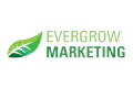 Evergrow Marketing green leaf logo with stylized typography