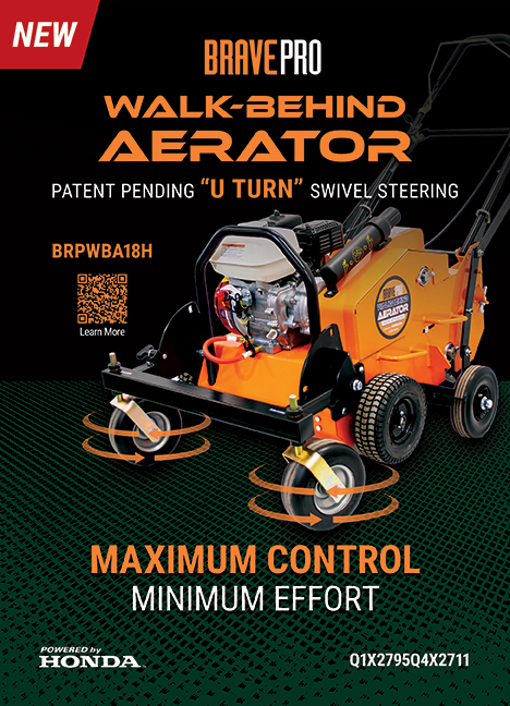 BravePro &ldquo;U Turn&rdquo; Walk-Behind Aerator