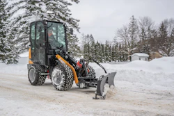 A SAL with a small frame, narrow working width and small tires like the CASE SL15 small articulated loader can be an ideal asset in your fleet for all-season use.