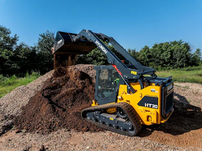 The 72-gross-horsepower (53-kW) Hyundai HT30 compact track loader, previewed at CONEXPO/CON-AGG 2026, is now available through Hyundai dealers across the United States and Canada.