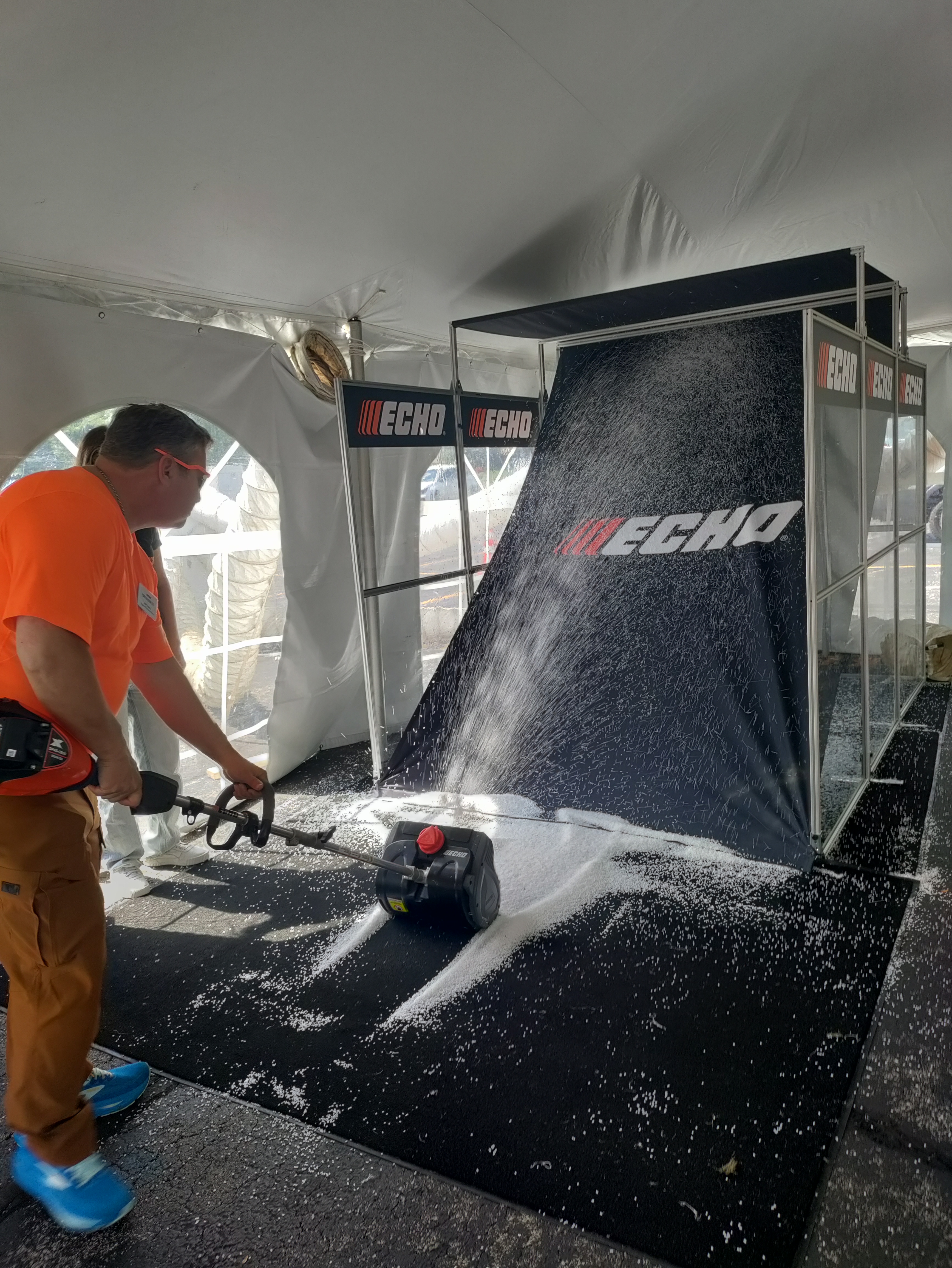 On display at ECHO's Power-On-Athan was its newly introduced Snow Thrower Attachment.