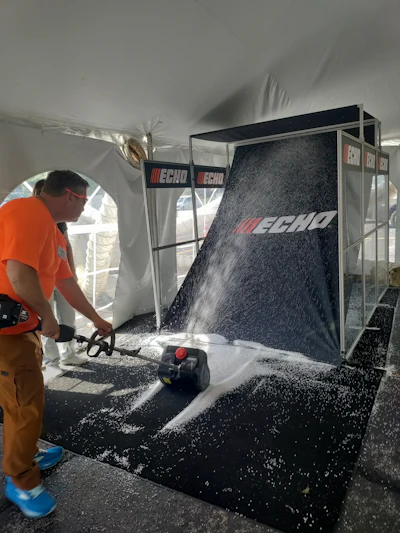 On display at ECHO's Power-On-Athan was its newly introduced Snow Thrower Attachment.