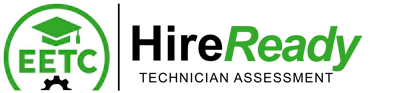 EETC HireReady Technician Assessment logo with green circular badge and graduation cap symbol